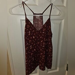 No Boundaries Burgundy Floral Camisole